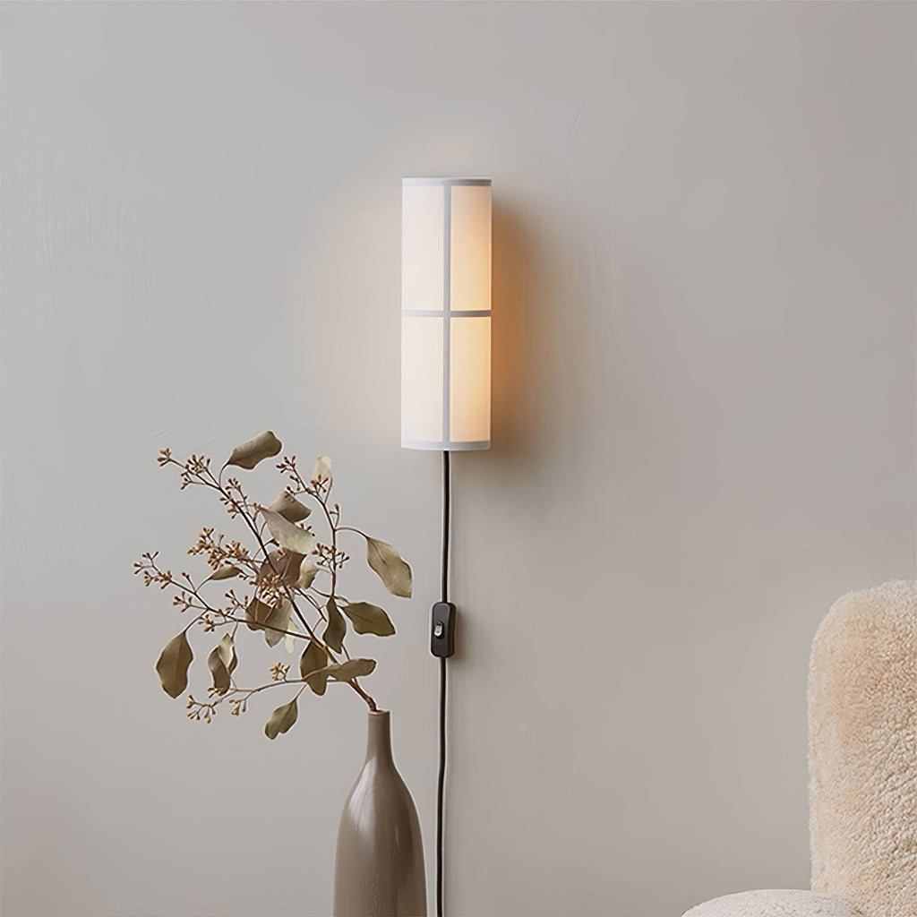 Abeleisa Cylinder Nordic Art Plug-in Fabric Wall Lamp
