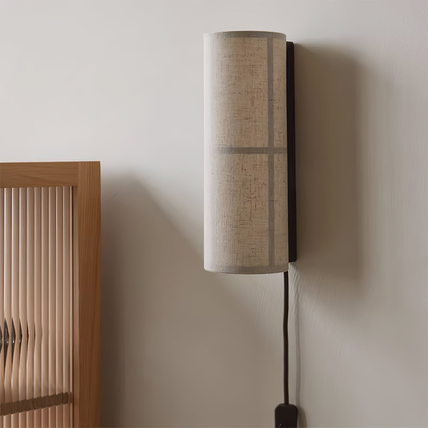 Abeleisa Cylinder Nordic Art Plug-in Fabric Wall Lamp