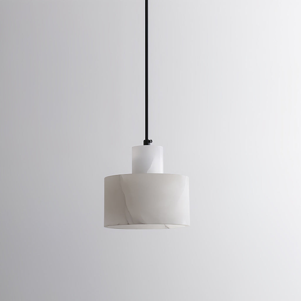 Alabaster  Suspension Double Cylindrique