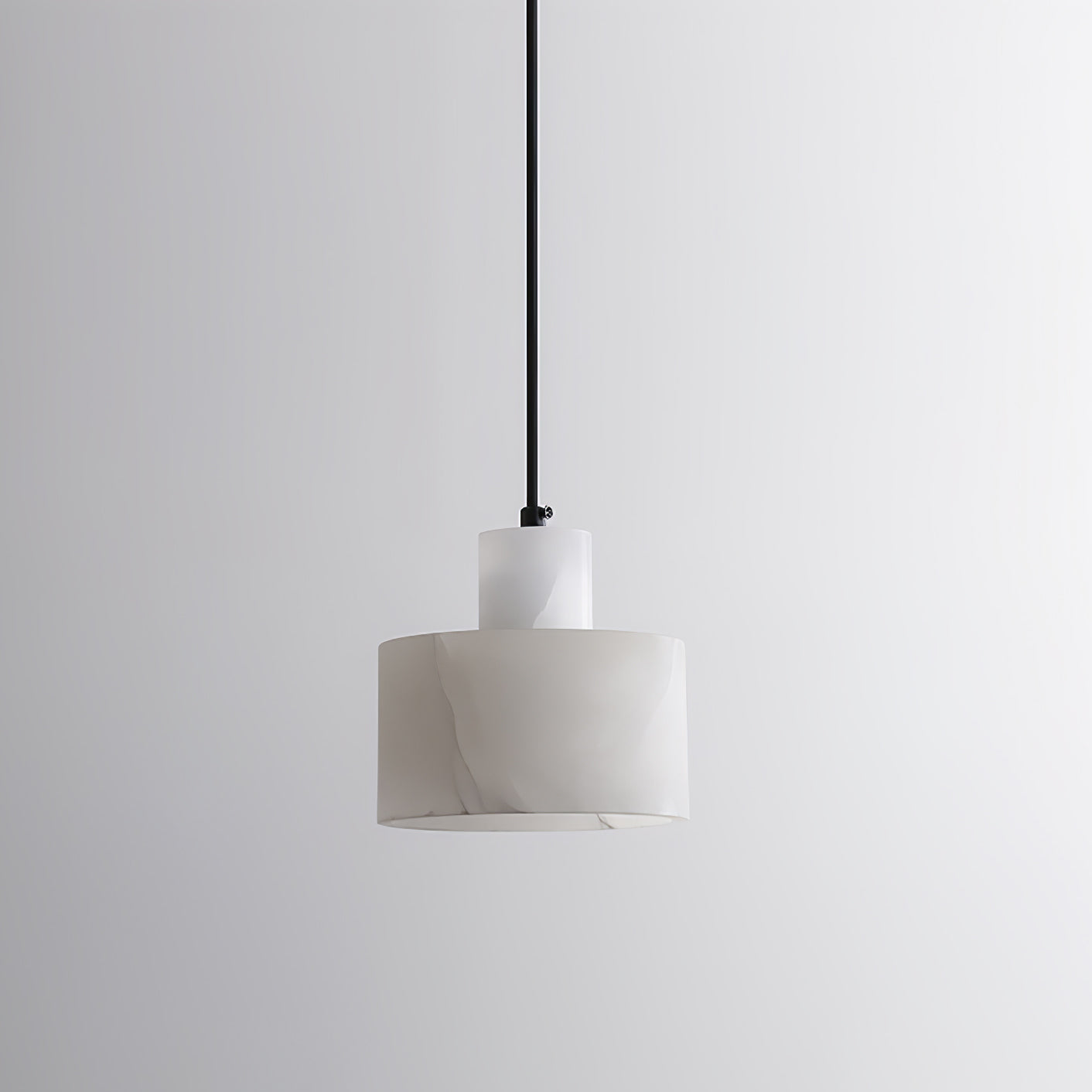 Alabaster  Suspension Double Cylindrique