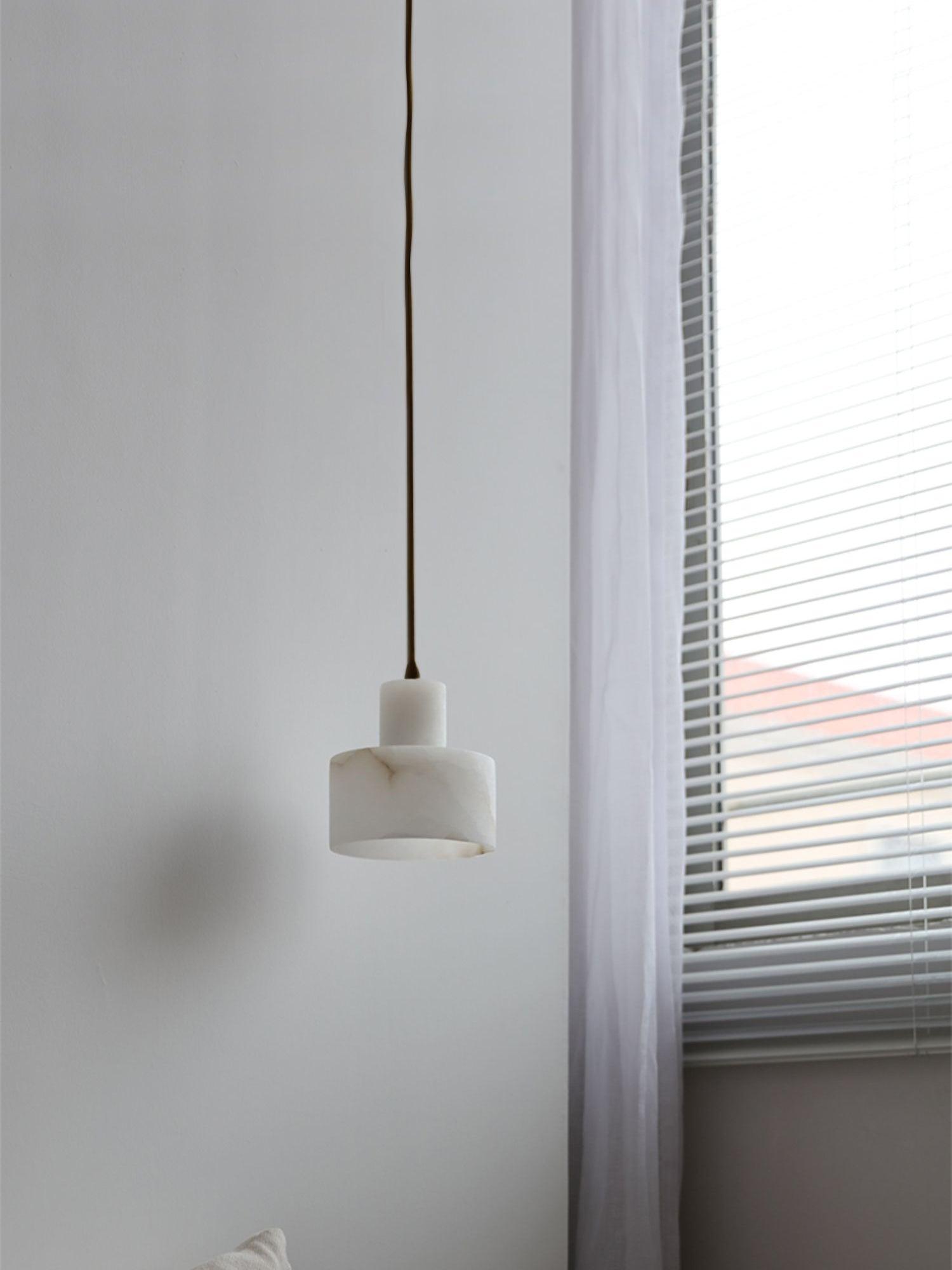 Alabaster  Suspension Double Cylindrique