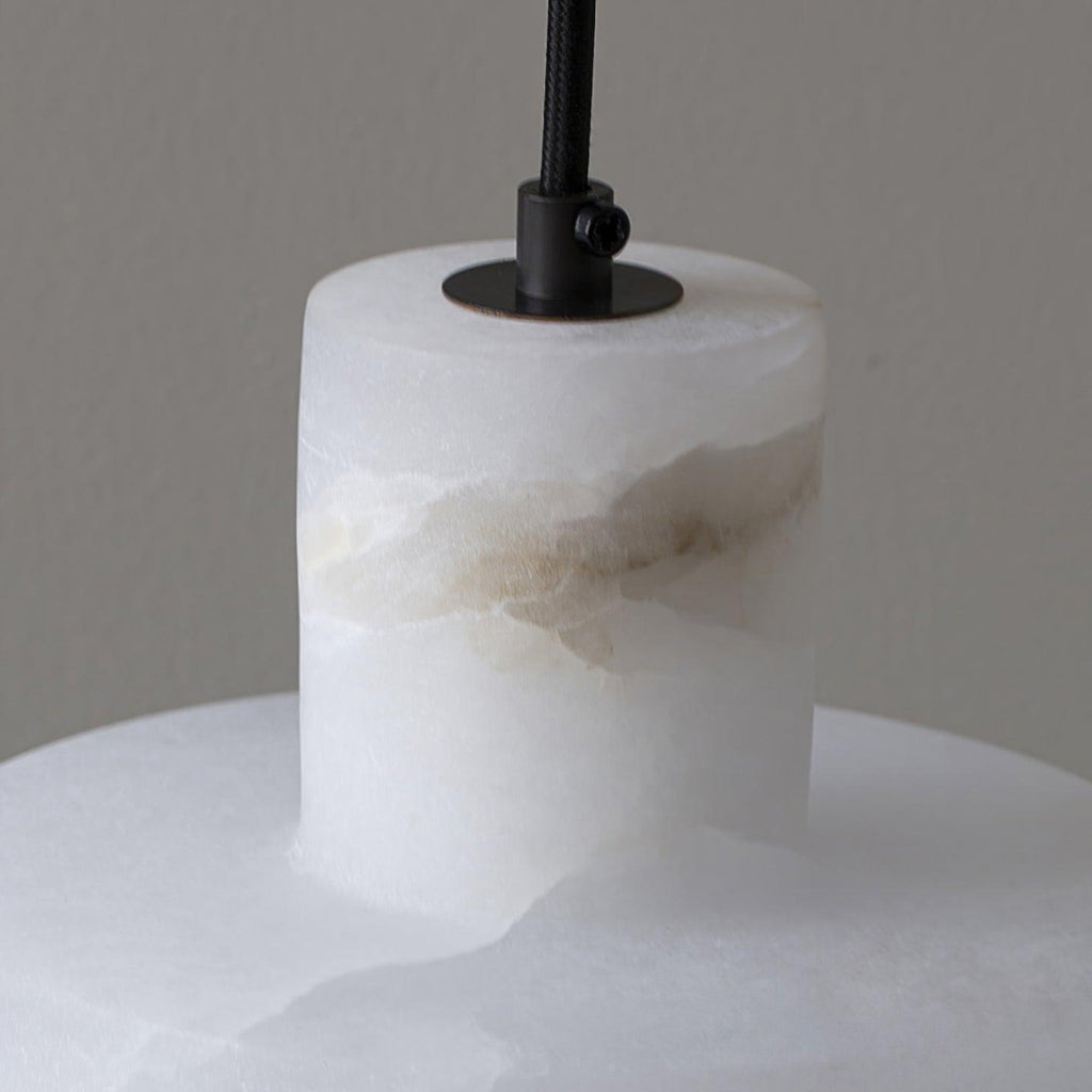 Alabaster  Suspension Double Cylindrique