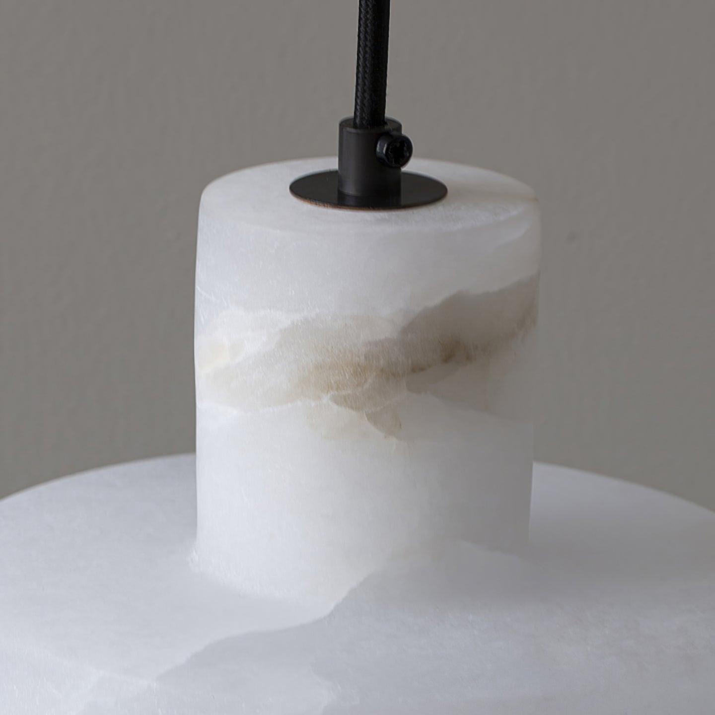 Alabaster  Suspension Double Cylindrique