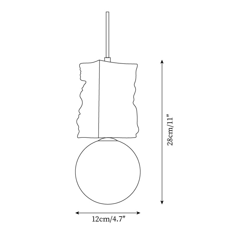 Ritta Suspension Irrégulière en Travertin