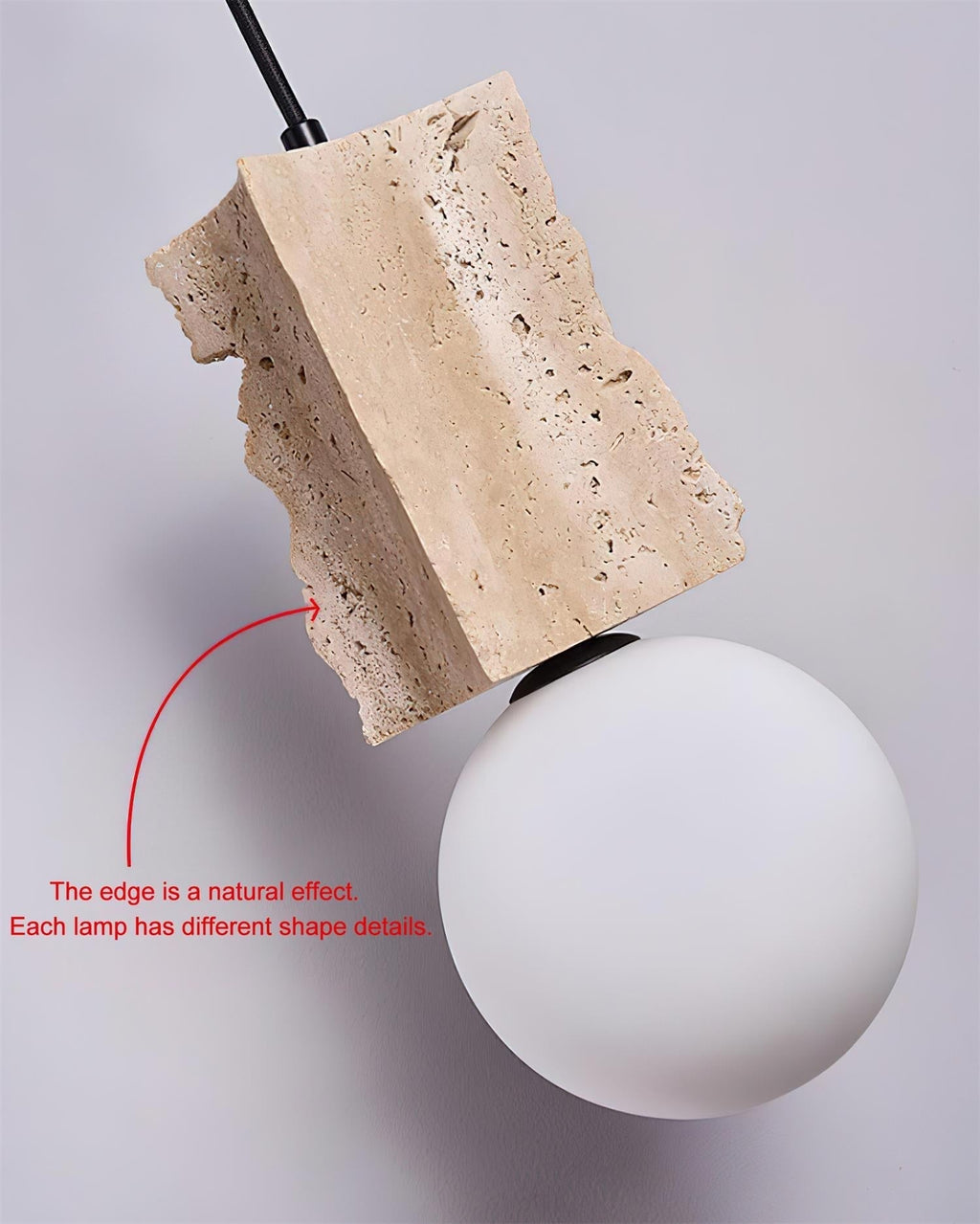 Ritta Suspension Irrégulière en Travertin