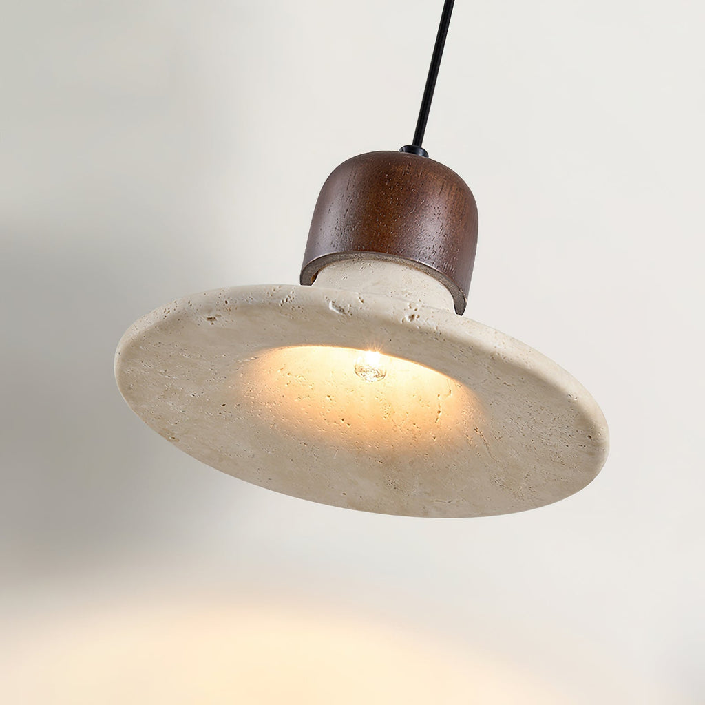 Suspension en travertin Ritta Suspension Forme Trompette Travertin