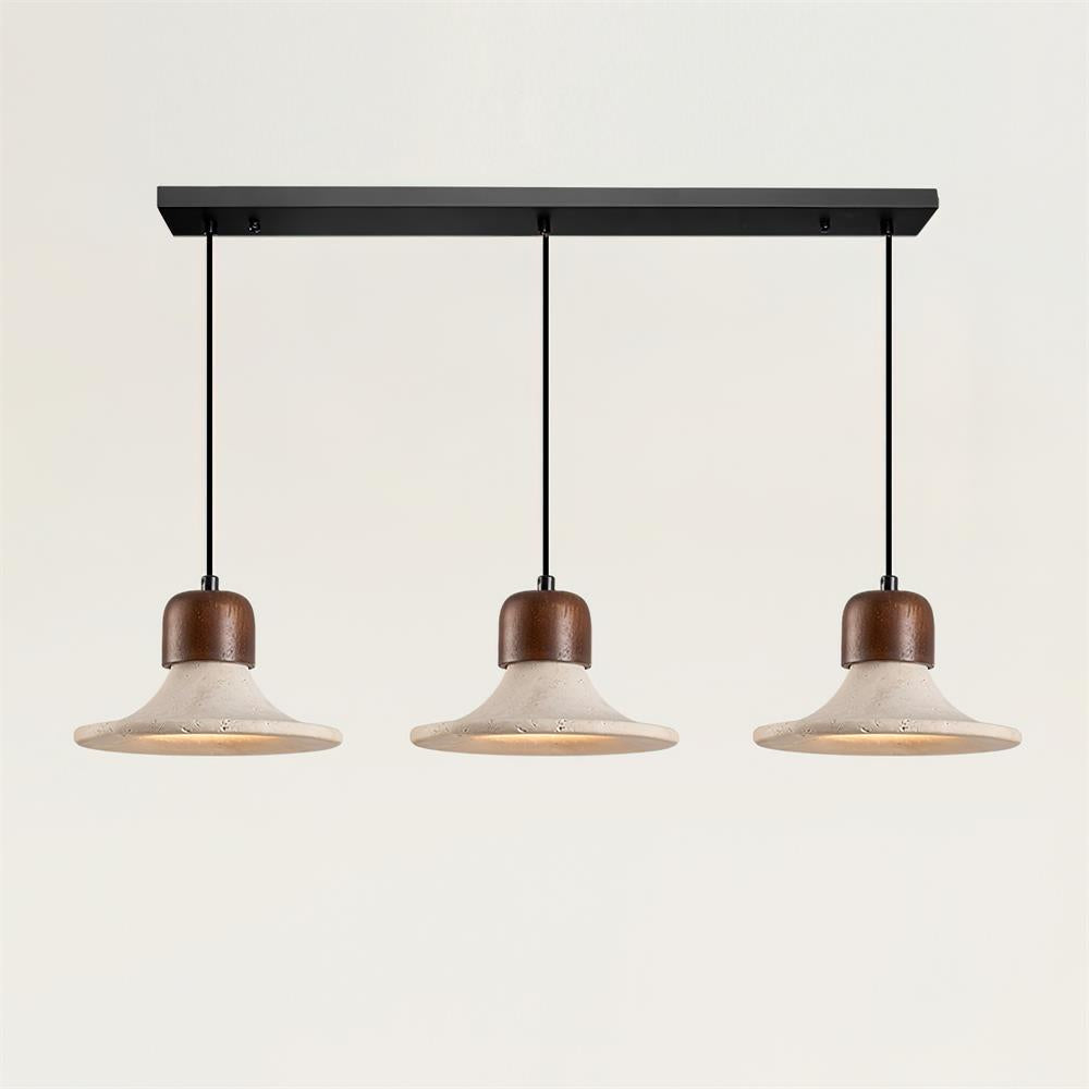 Suspension en travertin Ritta Suspension Forme Trompette Travertin