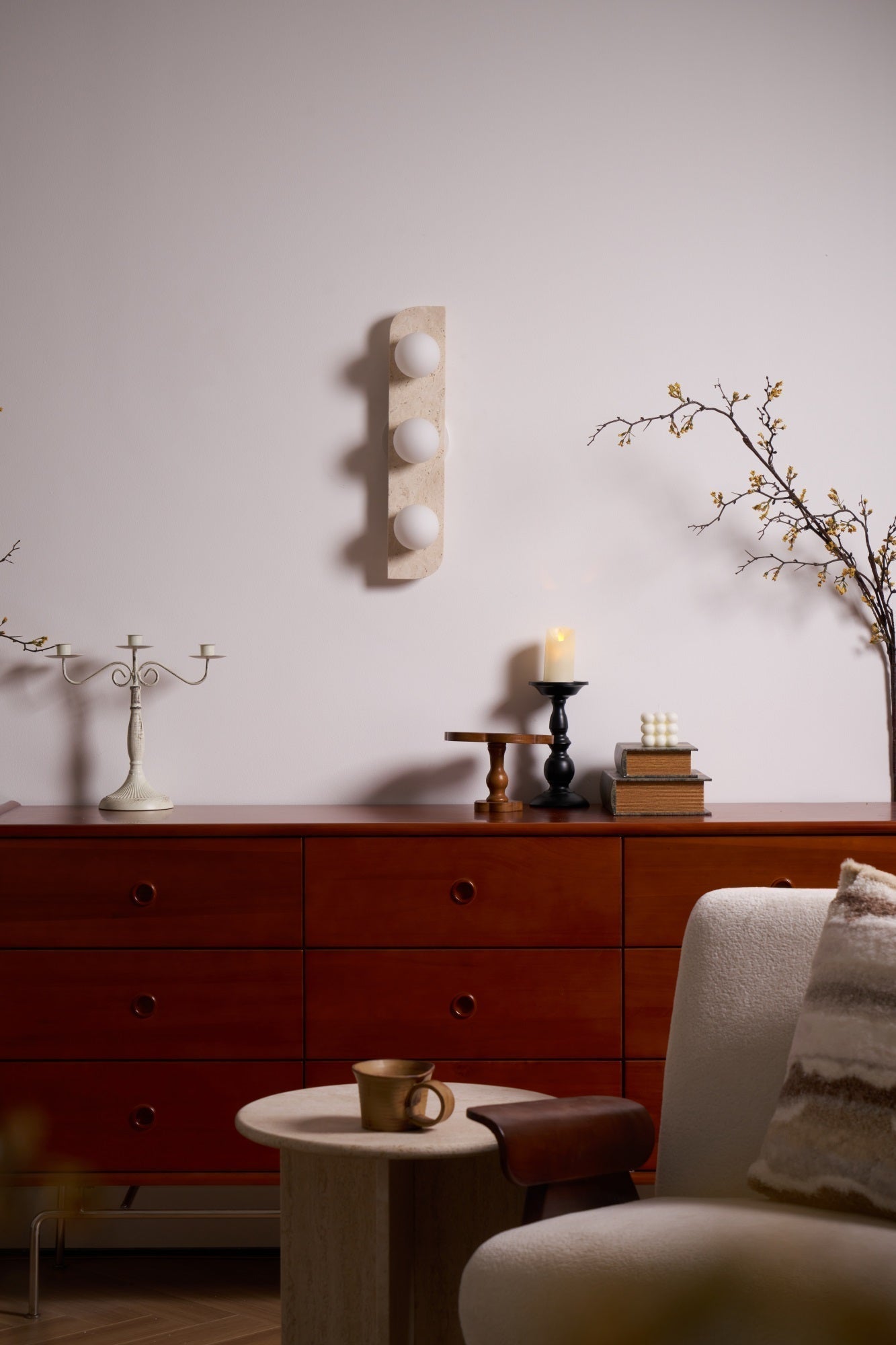 Alsilis Applique Murale Minimaliste en Travertin