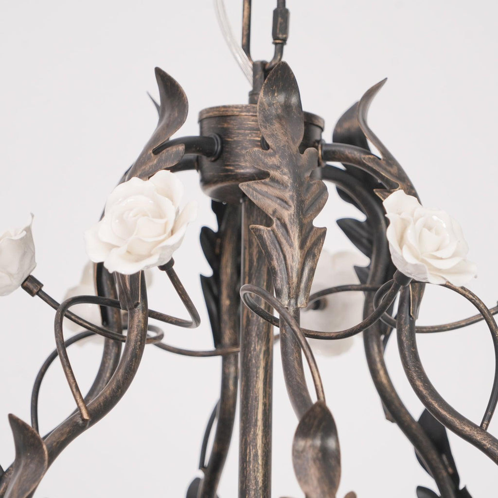 Luminaire Rocaille Lustre Fleur Luxe Métal