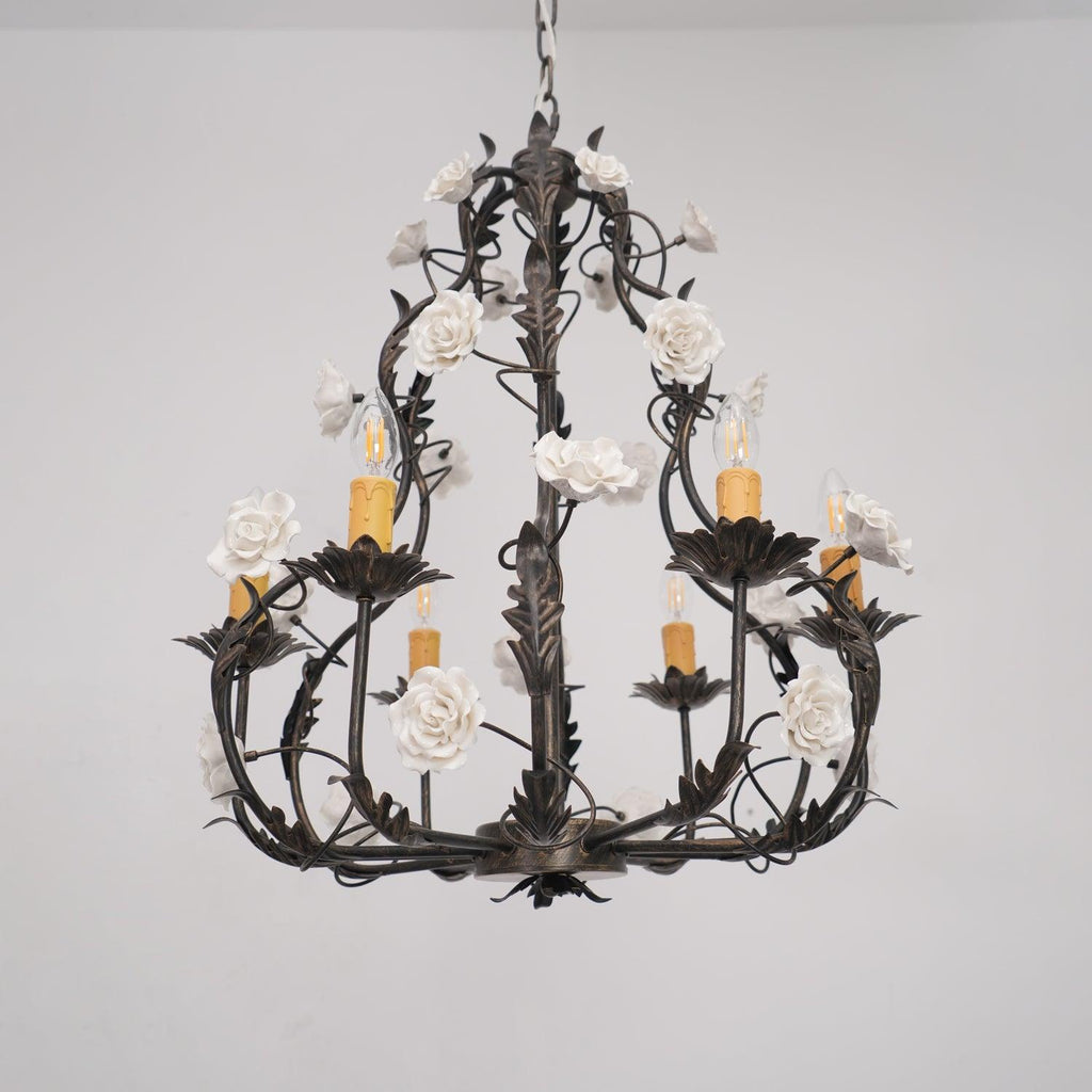 Luminaire Rocaille Lustre Fleur Luxe Métal