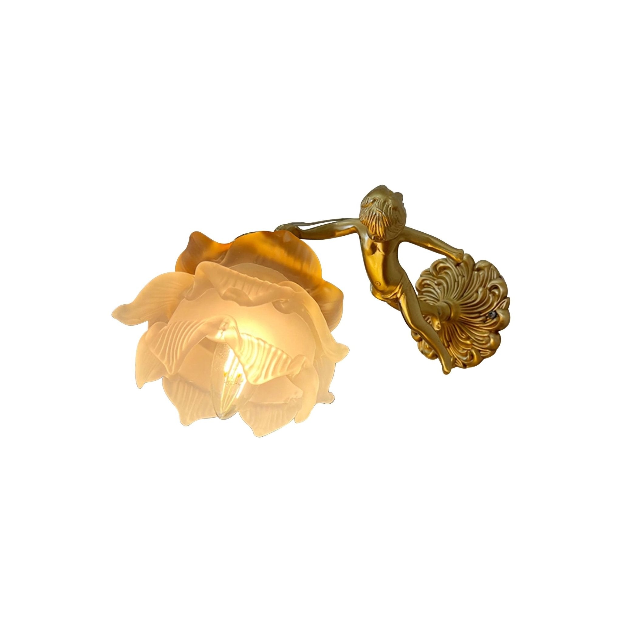 Aged Applique Murale en Verre Ange Volant