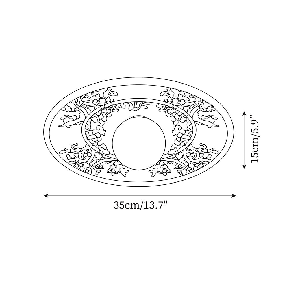 Rococo Plafonnier Rétro Français