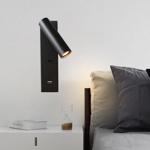 Aare Moderne Minimaliste Chevet Noir Luminaire Mural