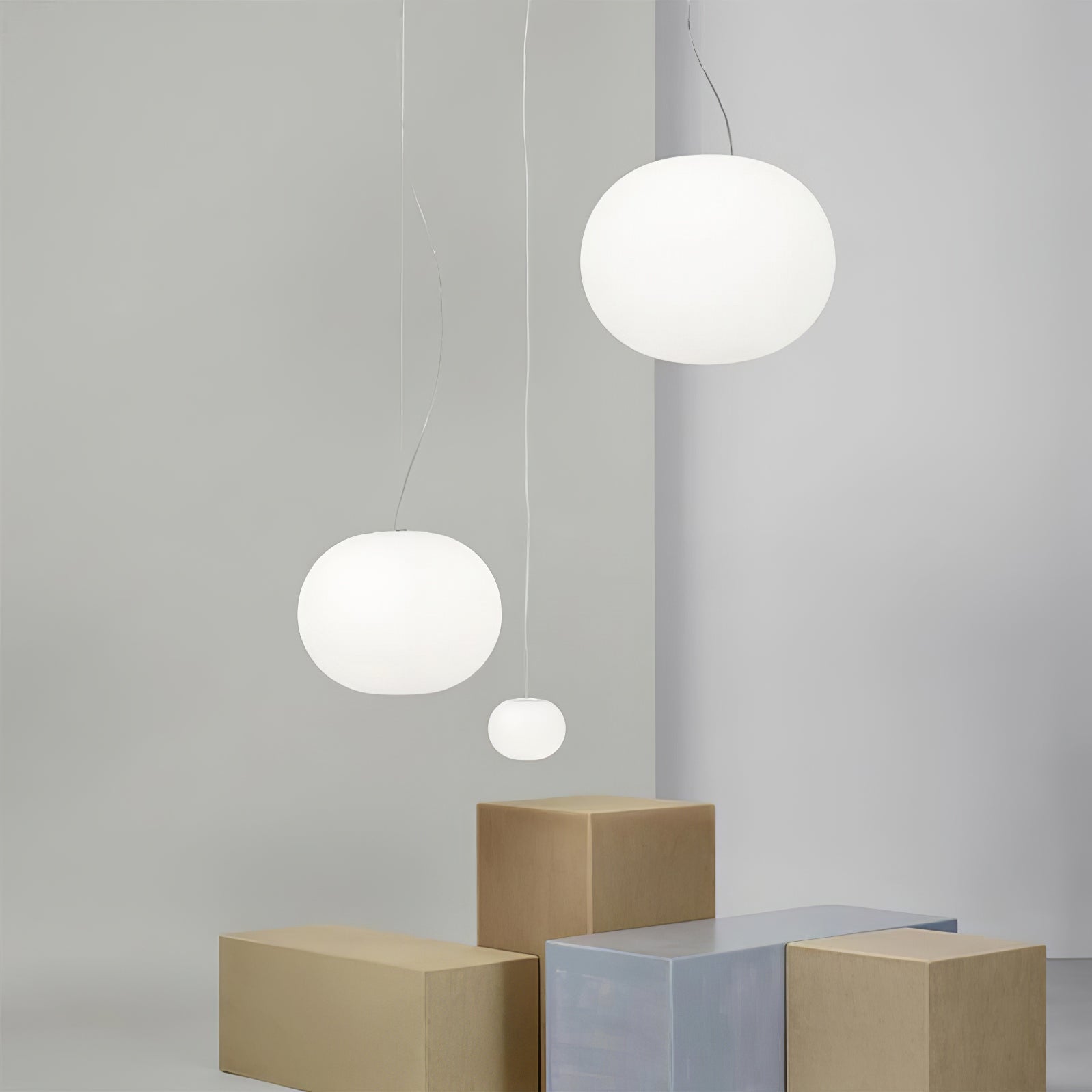Orba Suspension Lampe en Verre Contemporain