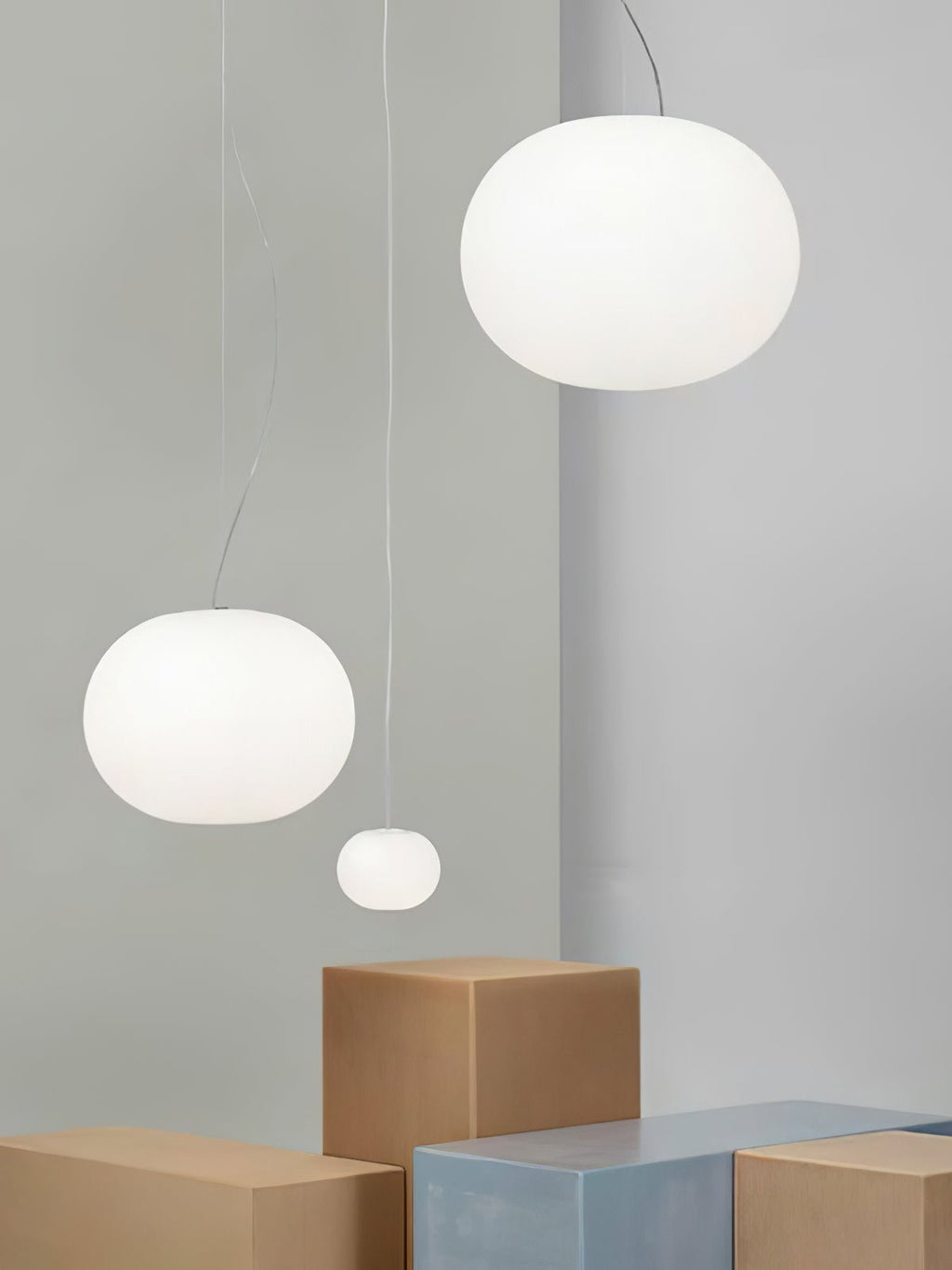 Orba Suspension Lampe en Verre Contemporain