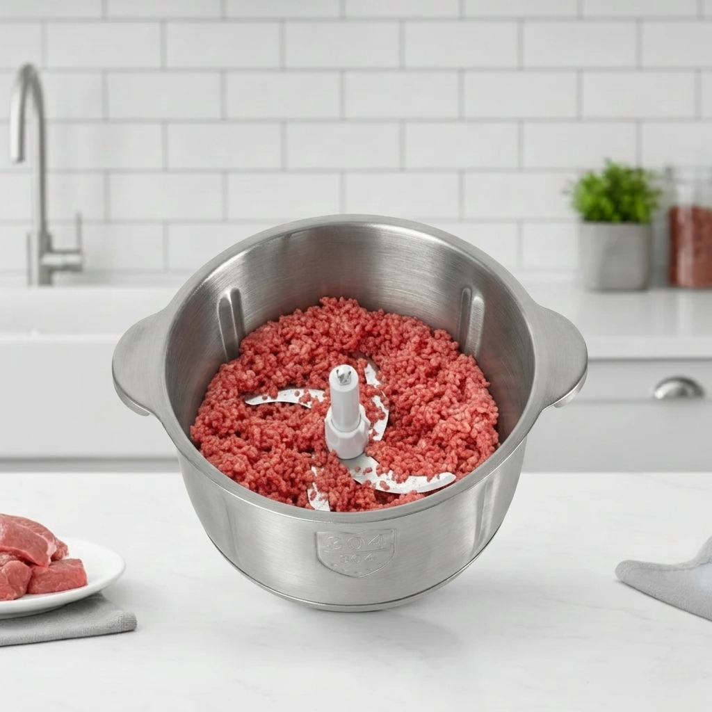 Hachoir à Viande Électrique 5L I 500W Inox 3 Vitesses I Grande Capacité Multifonction