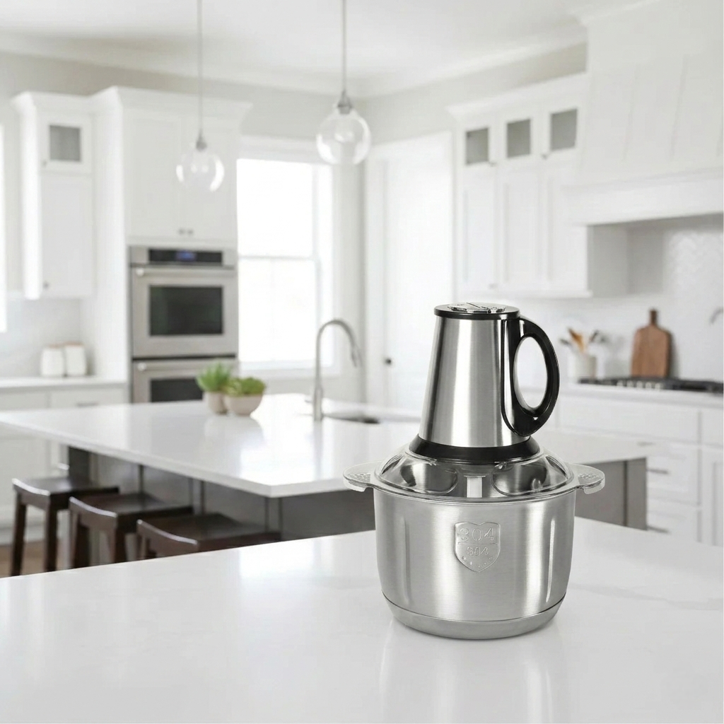 Hachoir à Viande Électrique 5L I 500W Inox 3 Vitesses I Grande Capacité Multifonction