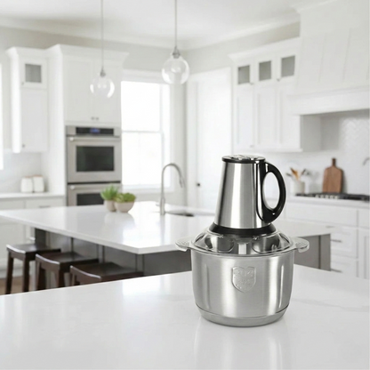 Hachoir à Viande Électrique 5L I 500W Inox 3 Vitesses I Grande Capacité Multifonction