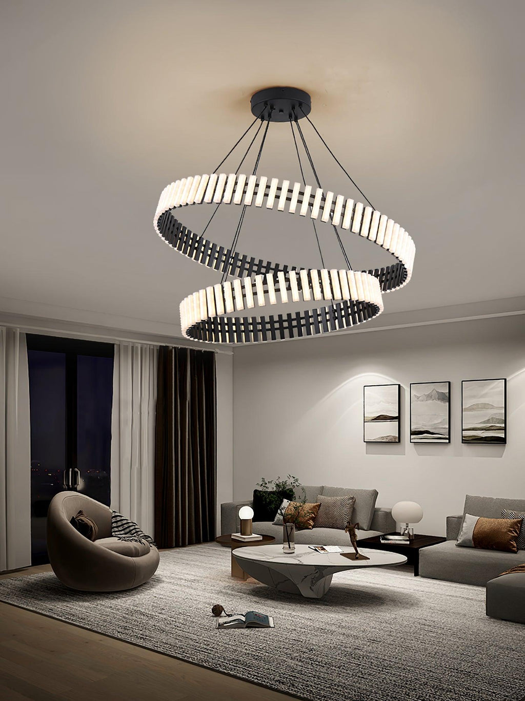 Luminaire Rivo Lustre Moderne en Métal