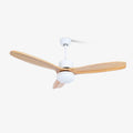 Ventilateur de Plafond Design Bois et Blanc avec LED Silencieux Télécommande incluse