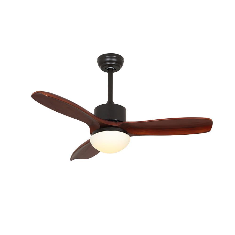 Ventilateur de Plafond Design Bois et Blanc avec LED Silencieux Télécommande incluse
