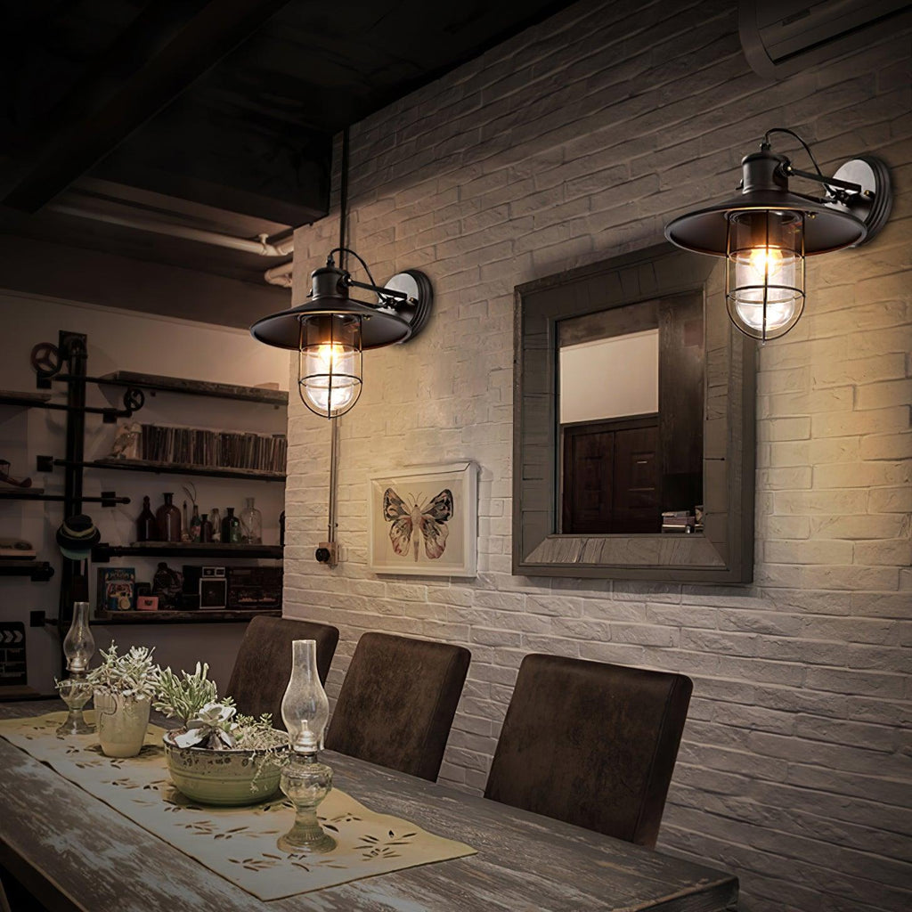 Abnormal Harbour Industriel Verre Luminaire Mural