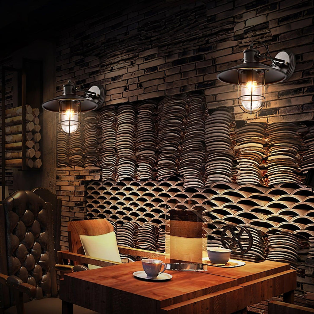 Abnormal Harbour Industriel Verre Luminaire Mural