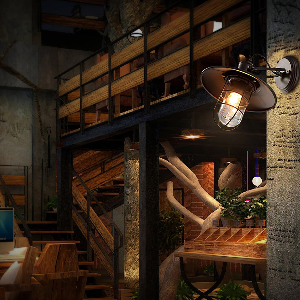 Abnormal Harbour Industriel Verre Luminaire Mural