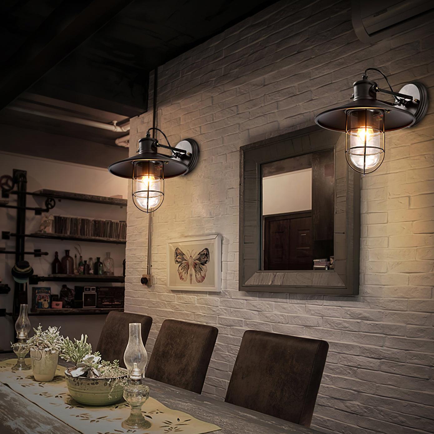 Abnormal Harbour Industriel Verre Luminaire Mural