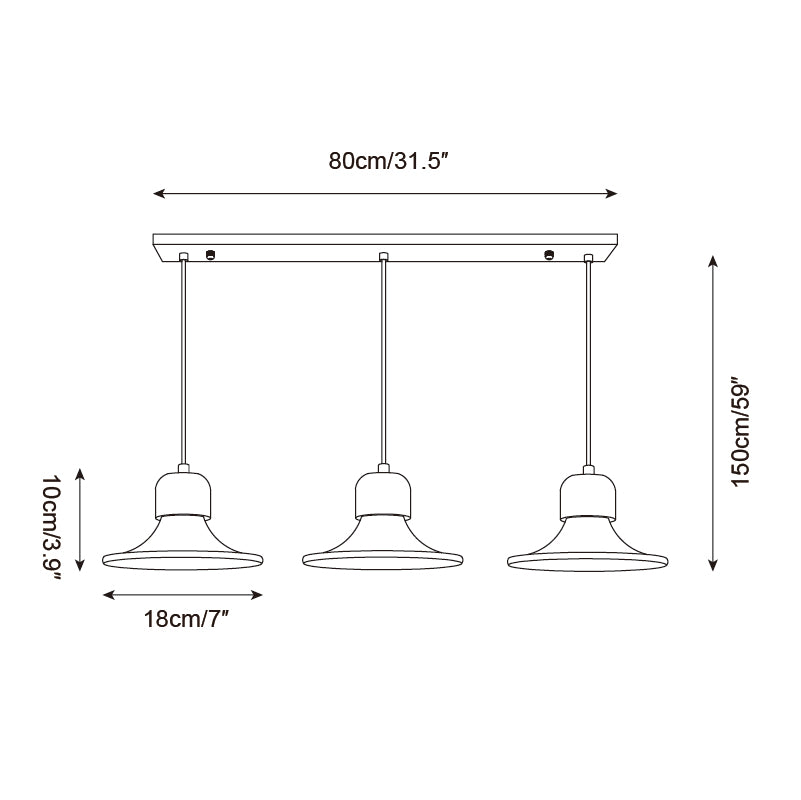 Suspension en travertin Ritta Suspension Forme Trompette Travertin
