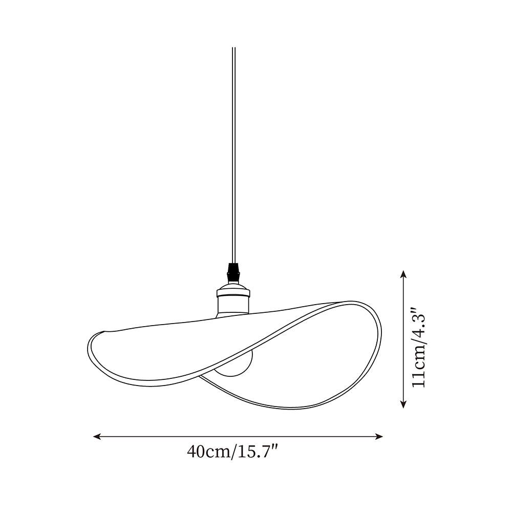 Aira Suspension Lampe Abat-jour en lin Bois Organique Sculptural