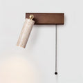 Luminaire en travertin Ritta Lampe Murale Noire Travertin Projecteur