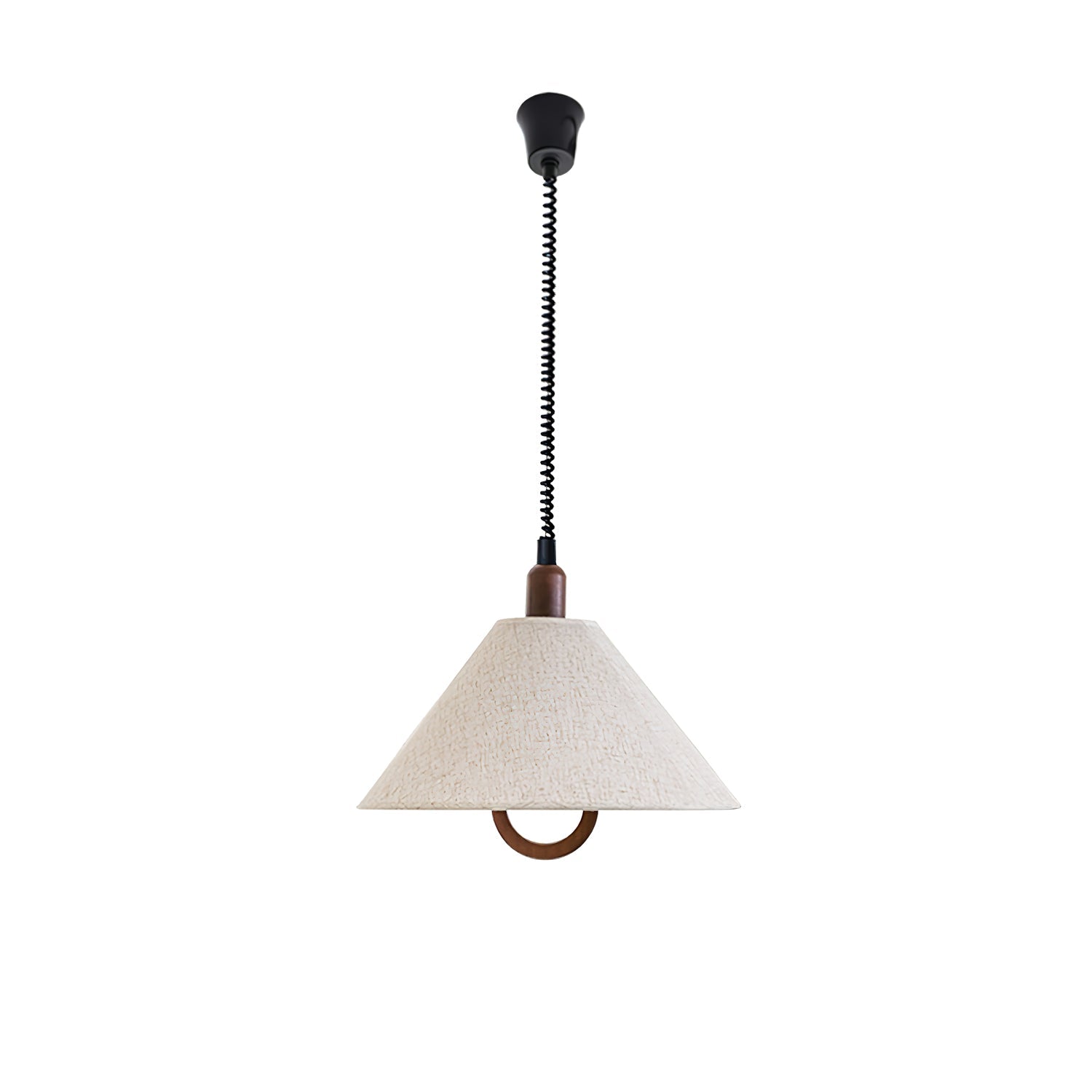 Alcaria Premium Nordic Art Tissu Bois Pendentif Lampe