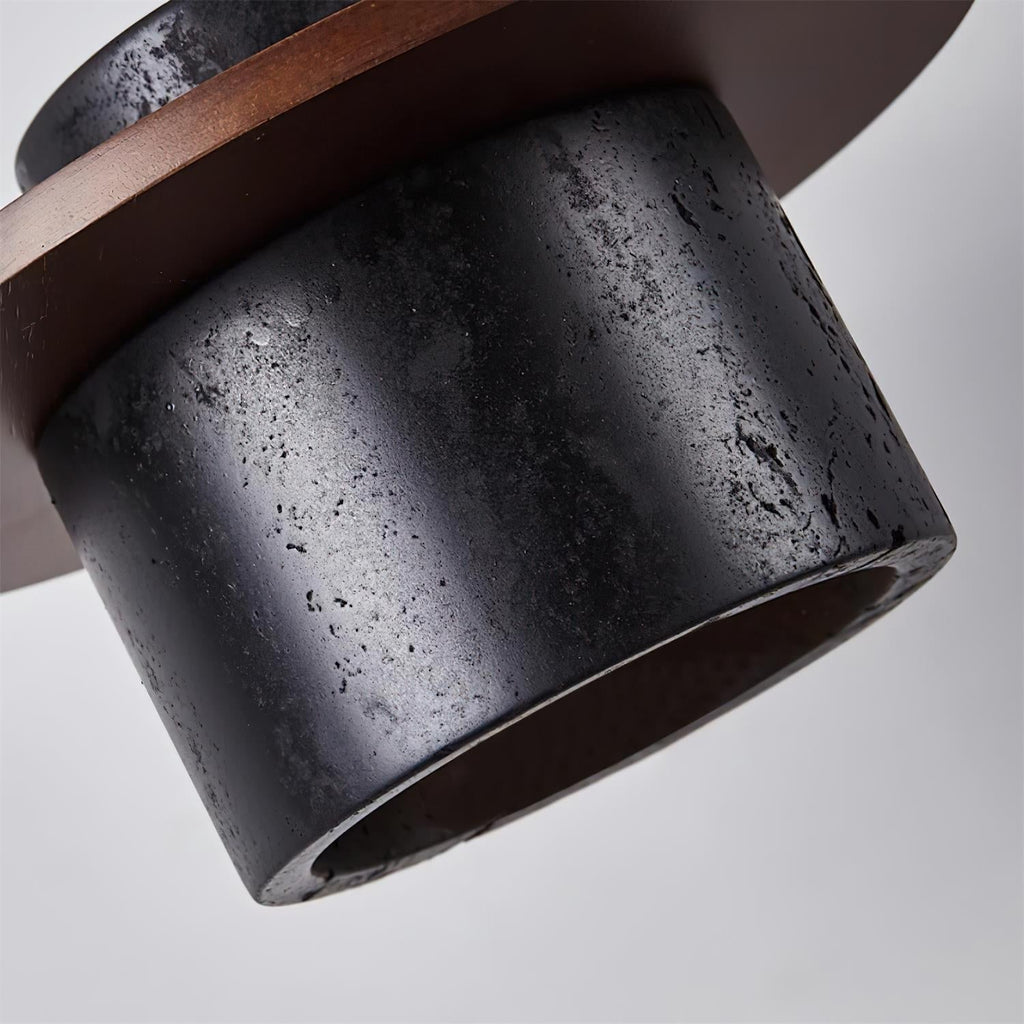 Ritta Ensemble de Lampes Suspendues Travertin Noir