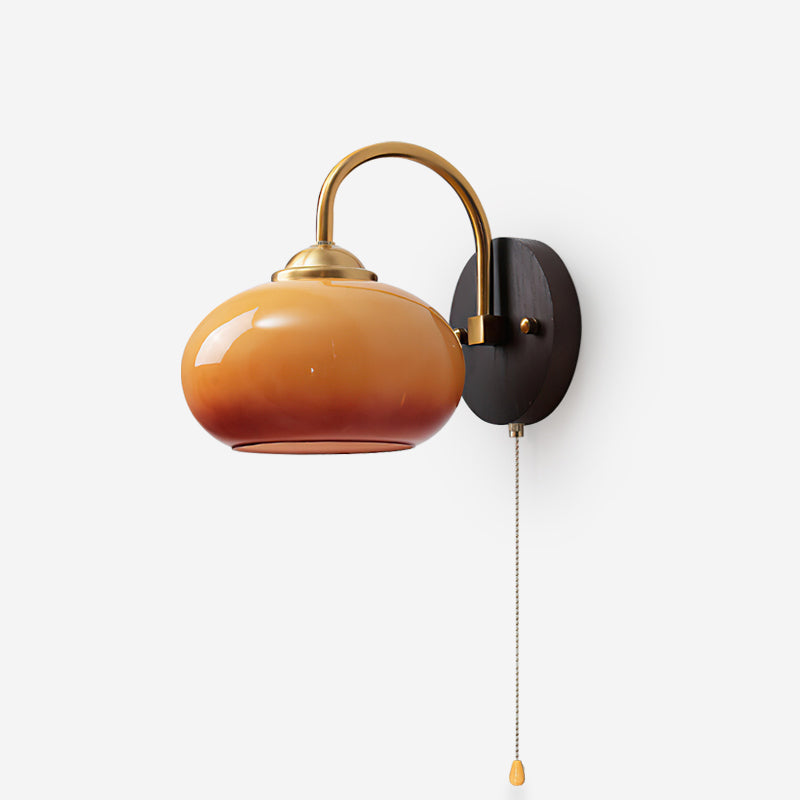 Applique Murale Arqué Bras Verre Dôme Ancien Accent Moderne