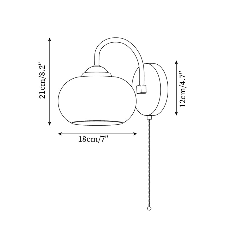Applique Murale Arqué Bras Verre Dôme Ancien Accent Moderne