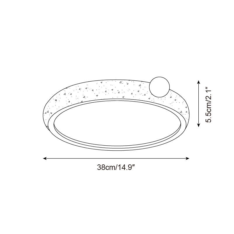 Ritta Plafonnier Rond Travertin Mignon