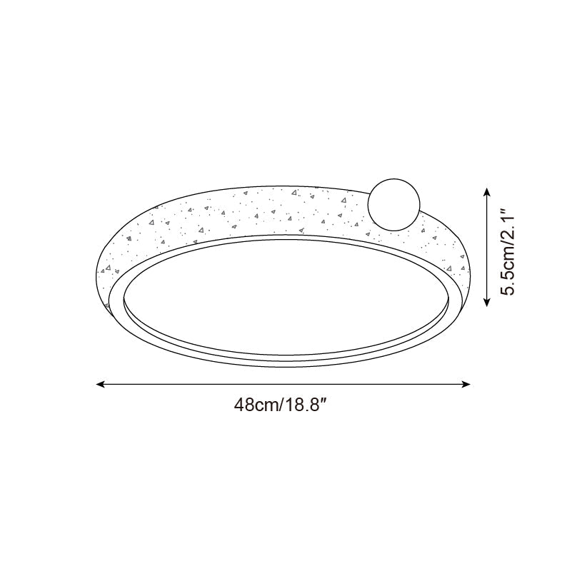 Ritta Plafonnier Rond Travertin Mignon