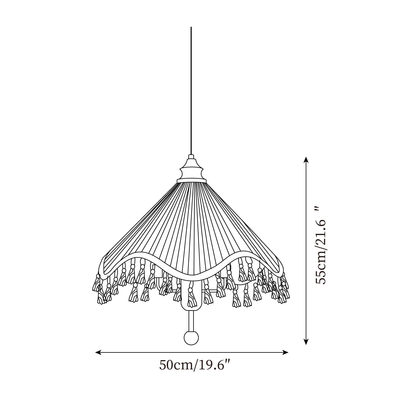 Suspension Rosetta Suspension en Tissu Boutique