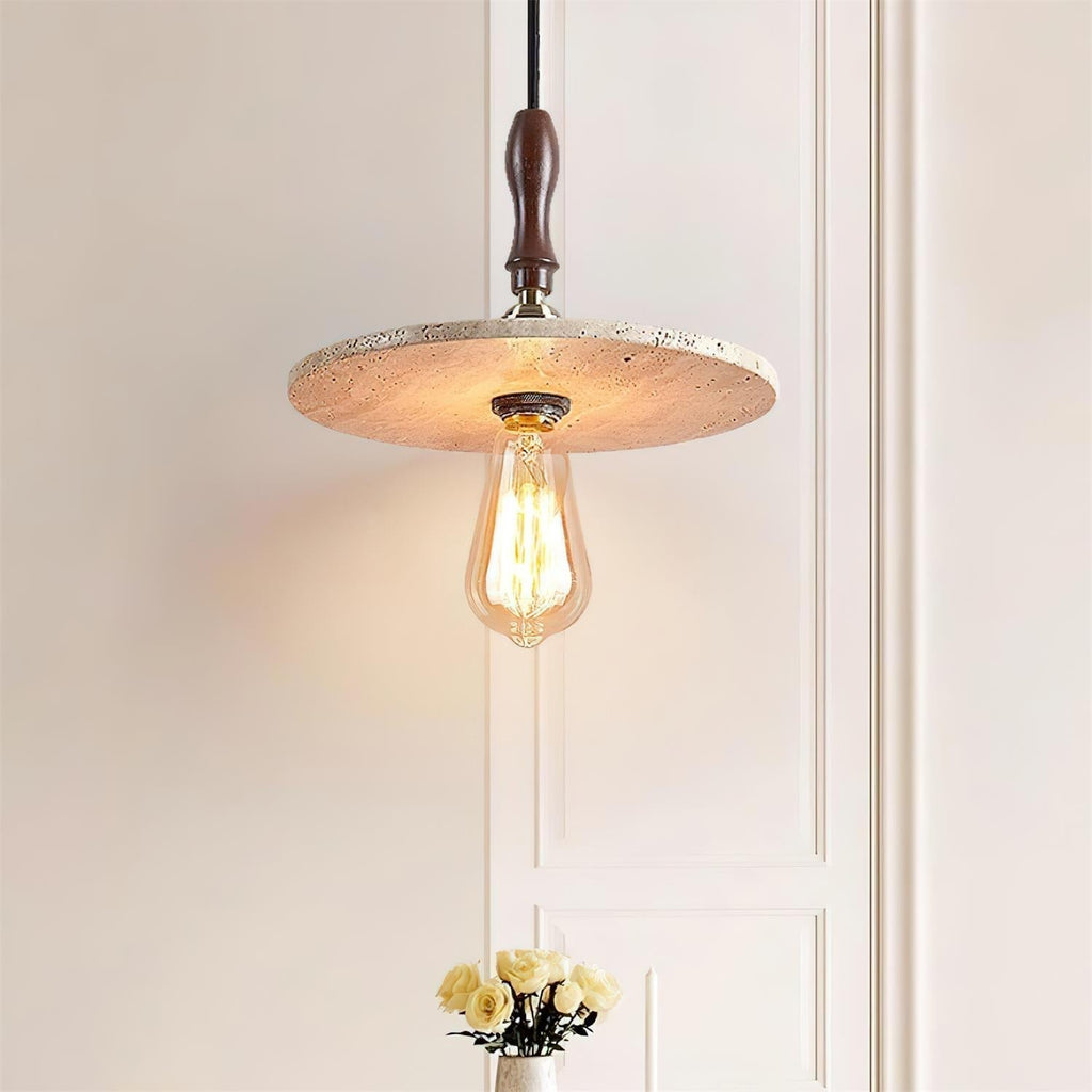 Suspension en travertin Ritta Suspension Orbit Moderne en Travertin