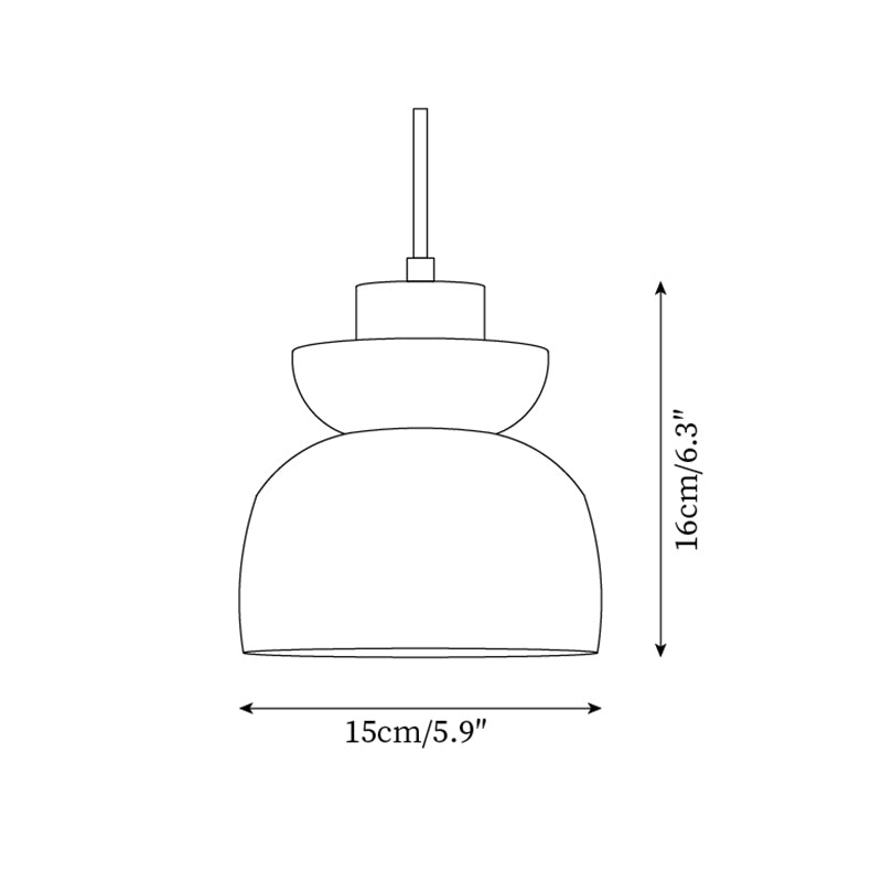 Ritta Suspension Dôme en Travertin et Verre
