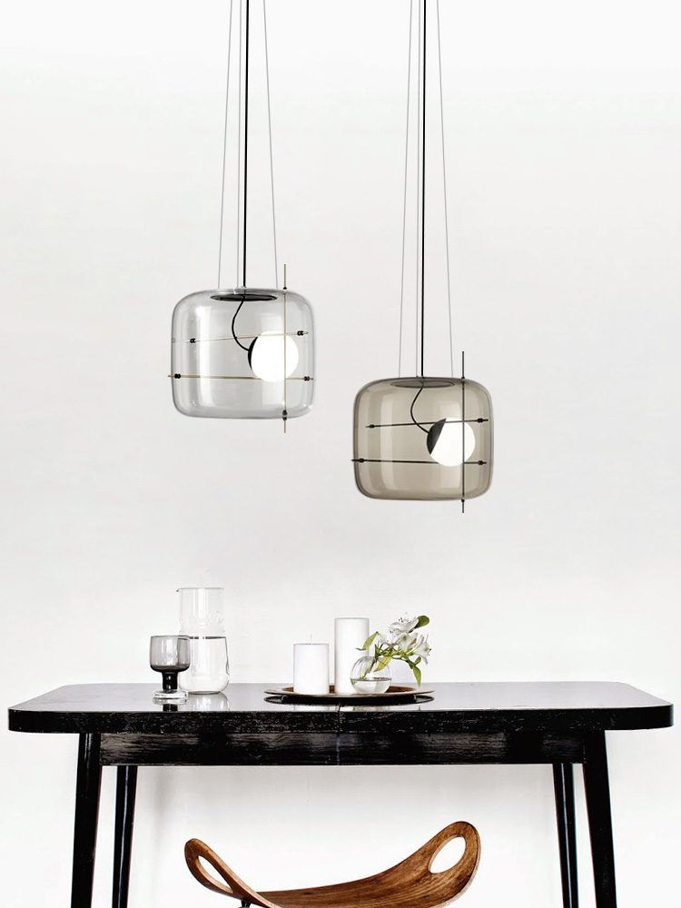 Suspension en verre Lune Suspension en Verre Contemporaine