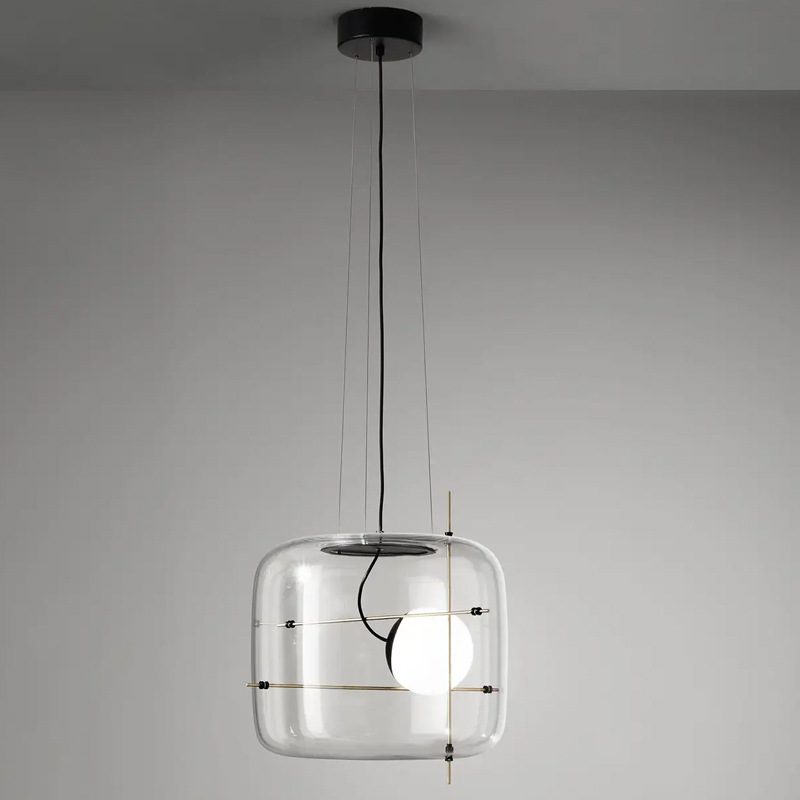 Suspension en verre Lune Suspension en Verre Contemporaine