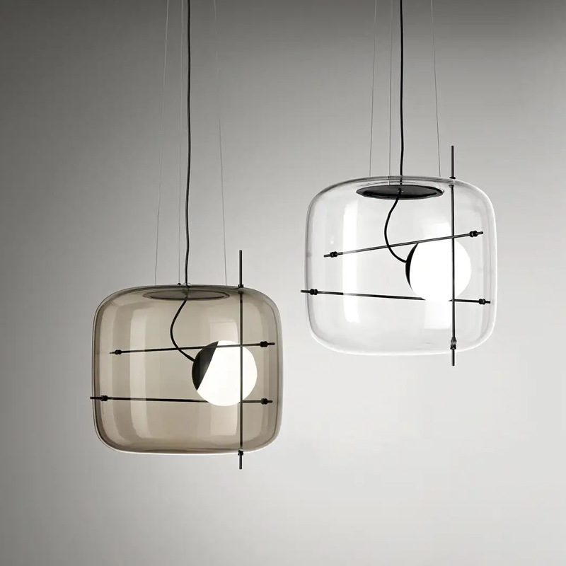 Suspension en verre Lune Suspension en Verre Contemporaine