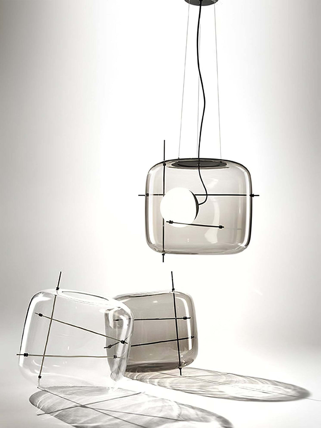 Suspension en verre Lune Suspension en Verre Contemporaine