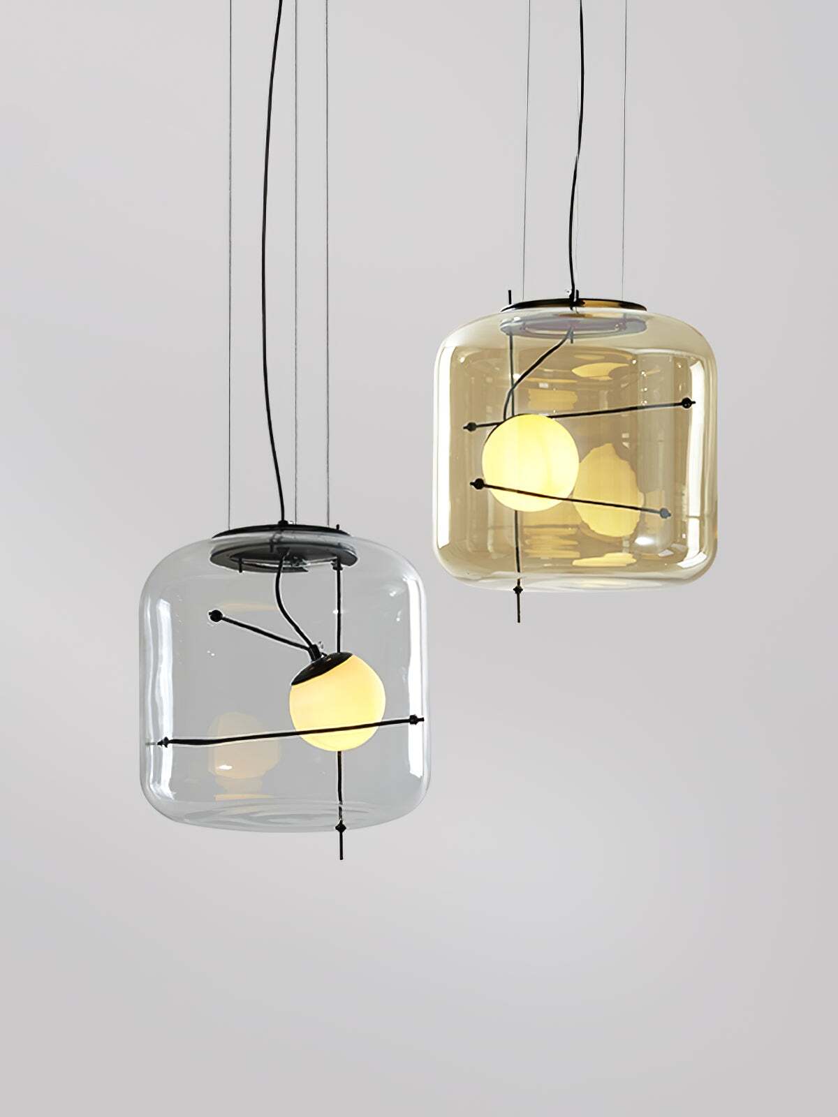 Suspension en verre Lune Suspension en Verre Contemporaine
