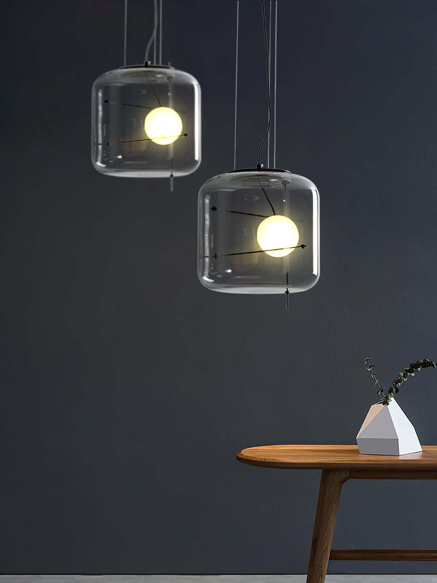 Suspension en verre Lune Suspension en Verre Contemporaine