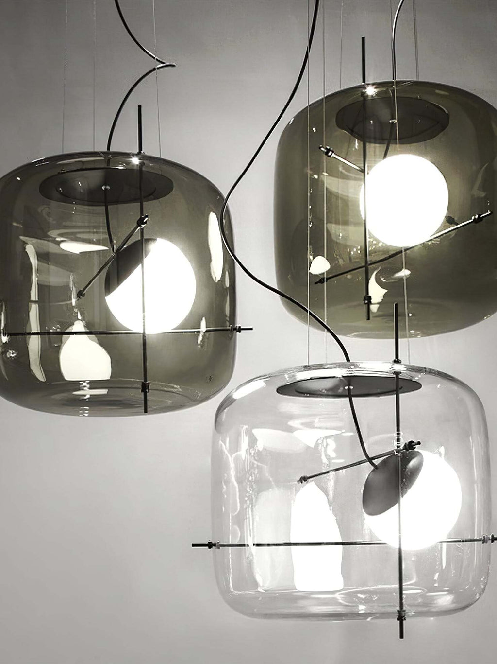 Suspension en verre Lune Suspension en Verre Contemporaine