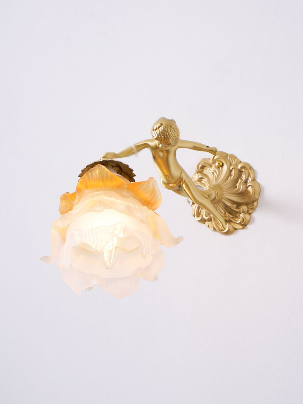 Aged Applique Murale en Verre Ange Volant