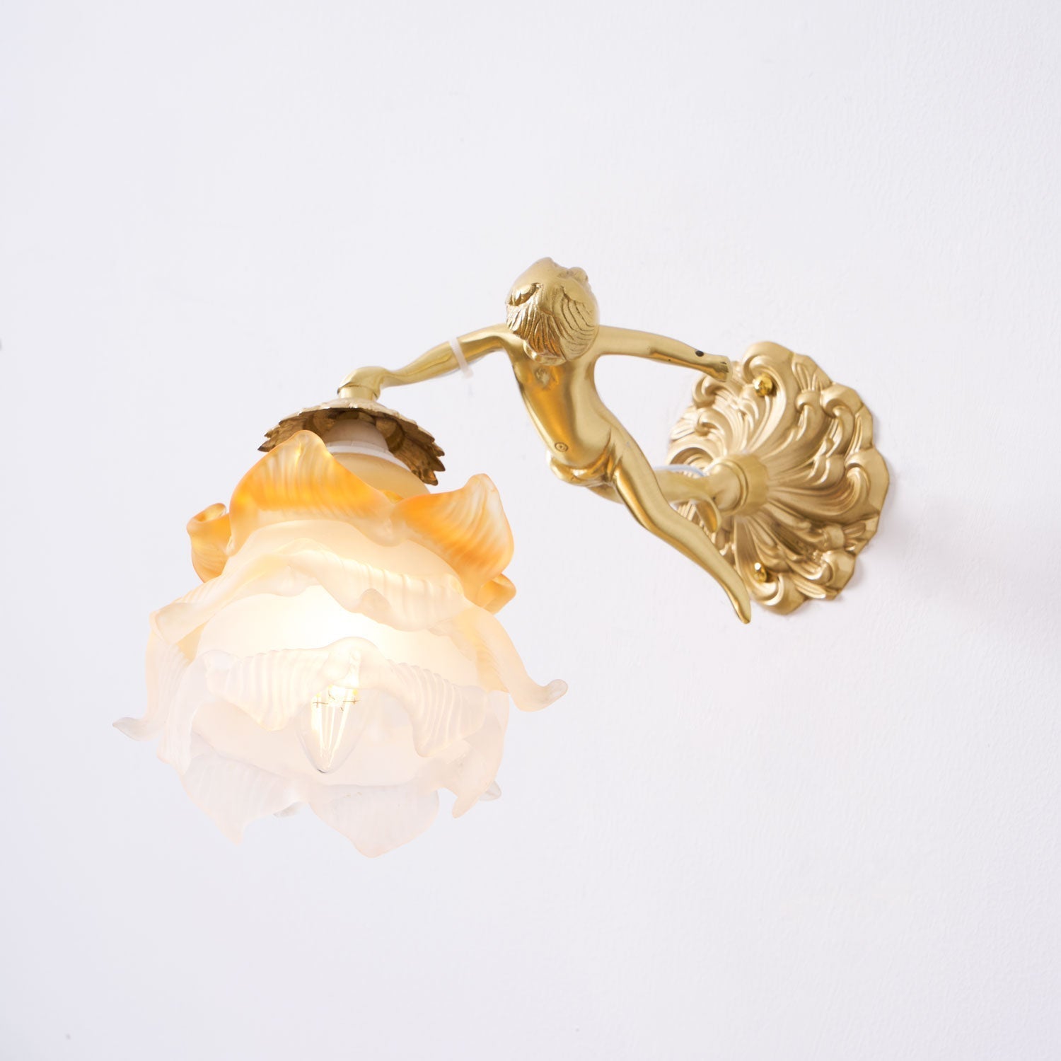 Aged Applique Murale en Verre Ange Volant